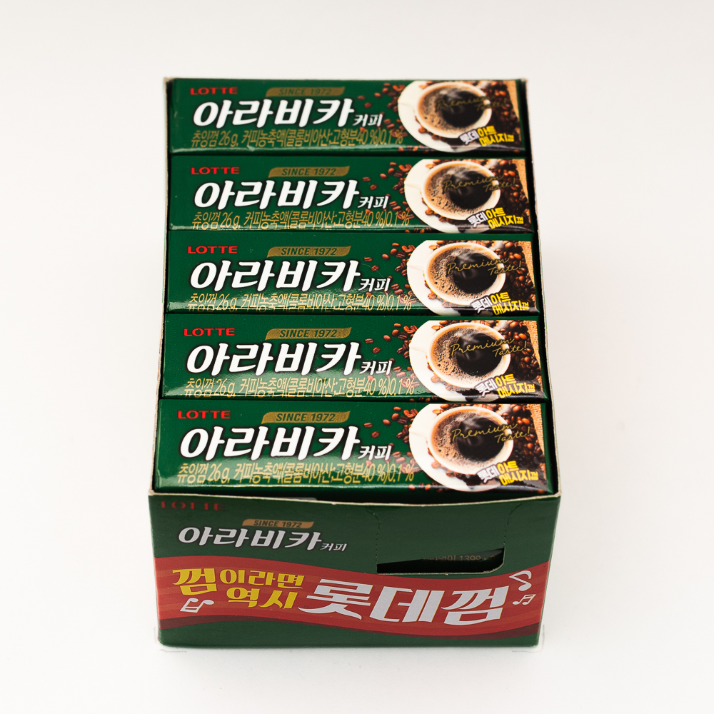 Жевательная резинка «LOTTE» со вкусом КОФЕ
блок 15 уп. по 9 пластин Жевательная резинка «LOTTE» со вкусом КОФЕ
блок 15 уп. по 9 пластин